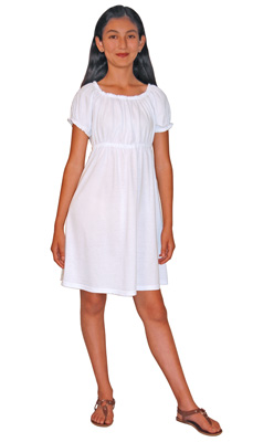 Girls white peasant on sale dress