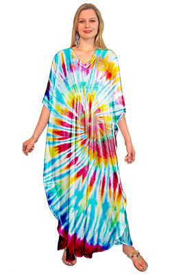Dharma Trading Co Tie Dye Embroidered Turtle Dress Size 10