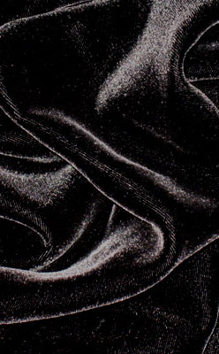 Black Silky Velvet with Metallic Lurex, 52 Wide
