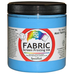 Speedball Fabric Screen Printing Ink 32-Ounce Fluorescent Blue