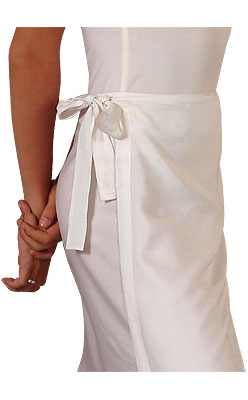 White rayon shop wrap skirt